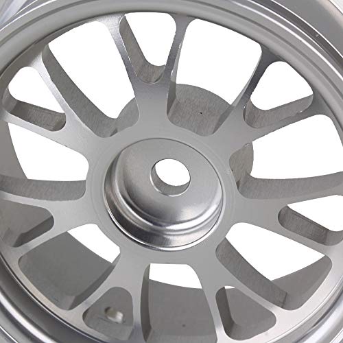 Mxfans 4PCS RC Silver Y-Shape Wheel Rim Aluminum Alloy Upgrade 52mm Diameter Wheel Rim RC 1/10 On-Road Car & Drift Car