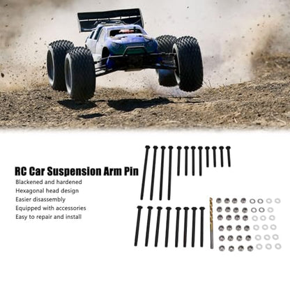 RC Car Suspension Arm Pin Accessory, 45 Steel Front Rear Suspension Arm Pin, for TRAXXAS 1/5 6S 8S 1/6 XRT