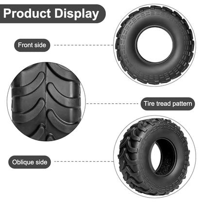 LRFHL 1.3" Crawler Tires Soft Rubber for 1/18 TRX4M 1/24 SCX24 FCX24, 4PCS | 65mm*26mm, RC Tires with Foam Insert, RC Rock Crawling Tires Upgrade - color: Style B