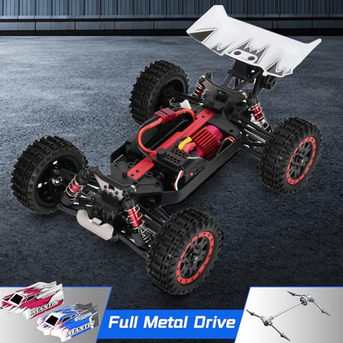 ITEFDTUTNE 1:16 Brushless Remote Control Cars, Max 62mph Off-Road All Terrain Electric RC Truck, 4WD RC Monster Truck with 2.4 GHz Remote Control and 2 3S Lipo Batteries