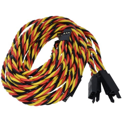 BackBayRC - 20awg Twisted Servo Extension Cable w/Safety Clip - 100 Strands for RC Vehicles, Drones, E-Bikes - 8 Lengths / 5 Wires per Pack (90CM / 36in) - style: 90CM / 36in