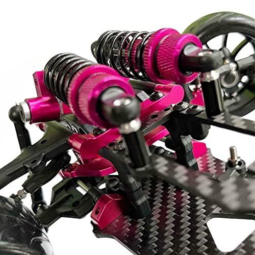 Alloy Carbon CF Chassis D5S Frame Kit Remodel Belt Drive Version 1/10 2Rear-Wheel Drift Car (Pink)