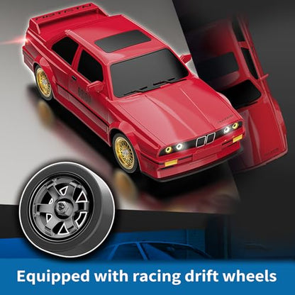 1:16 Scale RC Drift Car, 30KM/H 4WD 2.4GHz Remote Control Cars with LED Light, Racing and 4 Drifting Wheels, 3 Rechargeable Batteries, Perfect Toy Gift for Teen Adults White - color: White, size: 3 battery