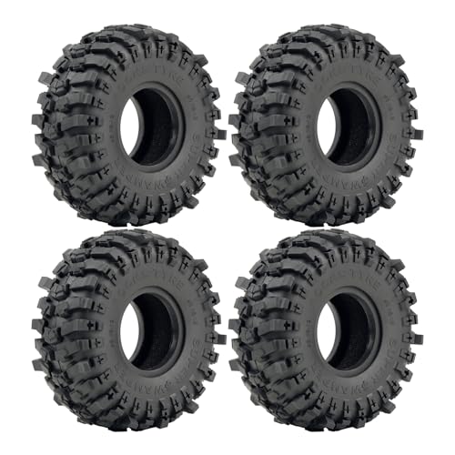 4PCS RC 1.9 inch Crawler Tires Super Soft Sticky Rubber Tires with Foam Instert 120mm/4.72inch Tall Suitable for 1/10 Axial SCX10 I II III TRX4 Redcat Etc RC Crawler Car Upgrades