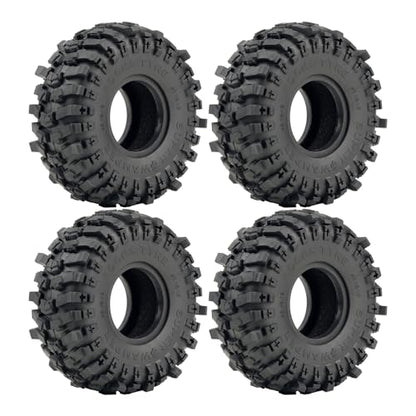 4PCS RC 1.9 inch Crawler Tires Super Soft Sticky Rubber Tires with Foam Instert 120mm/4.72inch Tall Suitable for 1/10 Axial SCX10 I II III TRX4 Redcat Etc RC Crawler Car Upgrades