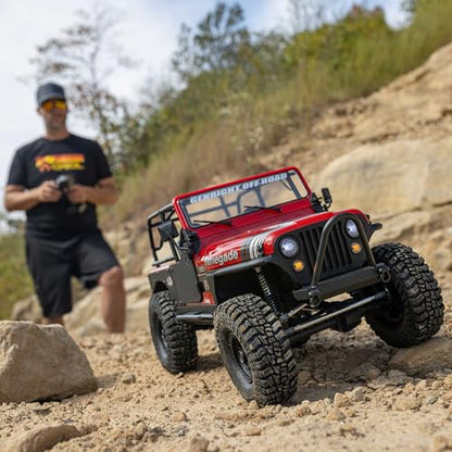 Axial RC Truck 1/10 SCX10 III Jeep CJ-7 4X4 RTR Brushed Rock Crawler, Red | Battery and Charger Not Included, AXI03008V2T1, Ready to Run - color: Red