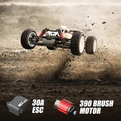 1/16 Scale 4WD RC Off-Road Truck, 70KM/H Brushless Remote Control Car with Full Proportional Steering, All-Metal Bearing Gear Vehicle Model for Hobbyists