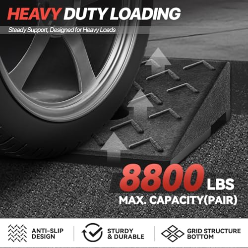 Rubber Curb Ramp 2" Rise Height, Arrow Patterned Sidewalk Curb Ramp for Forklift Truck Bus Car SUV, Driveway Curb Ramps for Low Profile Car, Threshold Bridge Ramp for Warehouse Garage - size: 2" Rise Arrow