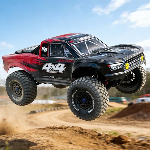 STMU 17mm Hex 1/8 1/7 RC Short Course Truck Tires & Wheels OD 140mm - All Terrain Off Road Tyres for TRAXXAS UDR ARRMA Mojave HSP DF7 FS Atom YK4072 RC Buggy Truck (Black) - color: Black