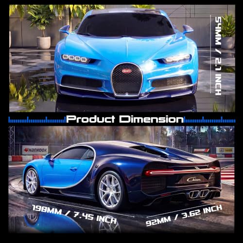 BEZGAR 1:24 Official Licensed Bugatti Chiron Remote Control Car | Official Bugatti Toy Car replica,2.4G stable signal,rubber racing tires,ideal toy for boys ages 4-7, 8-12 and adults - color: Bugatti-1:24 Bugatti Chiron