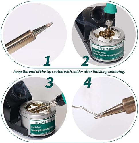 YIHUA 939D+ Digital Soldering Station, 75W Equivalent with Precision Heat Control (392°F to 896°F) and Built-in Transformer. ESD Safe, Lead Free with °C/°F display (Green) - color: Green