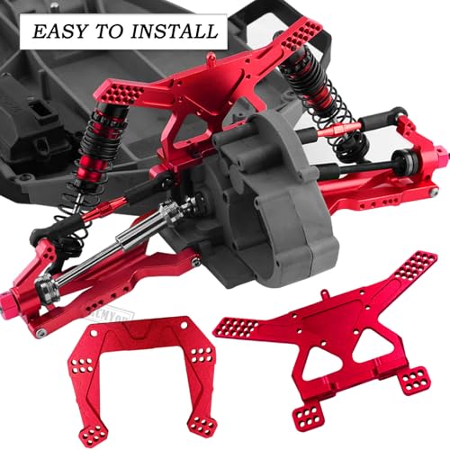 Upgrades Part for 1/10 Slash 2WD VXL,Aluminium Suspension Arm,Shocks Tower,Steering Blocks,Caster Block,Rear Stub Axle Carriers,Steering Bellcranks Hops Up,Red - color: Red - (Upgrades)