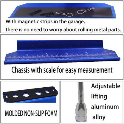 RC Car Repair Work Stand Repair Tool Set 360 Degree Rotation and 523 PCS RC Screws Kit & RC Screwdrivers and Screws Pallet Kit for 1/8 1/10 1/12 1/16 1/18 RC Car Truck Buggy Vehicle Scale Accessories