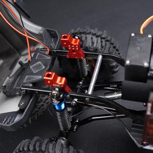 SCX24 Side Plate Rock Sliders ESC Battery Tray with Shock Mount Shock Tower ESC Mount Chassis Post SCX24 Chassis Upgrade Parts for Axial SCX24 LCG Chassis Upgrades 1/24 RC Crawler