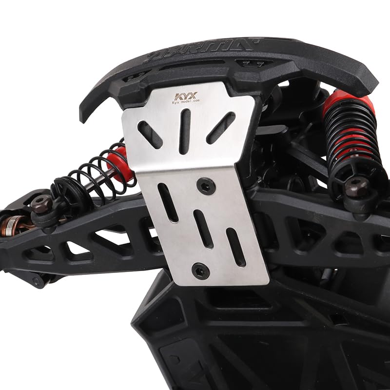 KYX Racing Stainless Steel Chassis Guard Skid Plate Guard Upgrades Parts Accessories for 1/18 RC Car ARRMA Granite Grom Mega