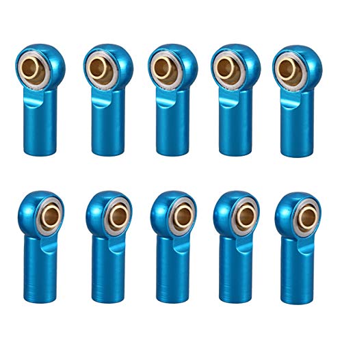 10PCS ShareGoo Aluminum M3 Tie Rod End Ball Joint Link Ball Head Holder Compatible with Tamiya HSP Traxxas Axial SCX10 1/10 RC Car Truck Buggy Crawler