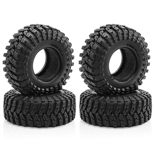 4PCS 1.3" Rubber Tire All Terrain Wheel Tyre with Foam Inserts for 1/12 1/14 1/18 1/24 Crawler Car for TRX4M SCX24 AX24 FCX24 FMS 1/24 Micro 1.0inch Beadlock Upgrade Parts (70x26MM) - color: 70x26mm