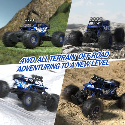 BananMelonBM 1:10 Scale Remote Control Car, 48+ KM/H High Speed Amphibious RC Monster Truck, 4WD Waterproof Off RC Road Car, 2 Batteries 80Mins Play, Toy Gift for Adults Kids Boys Girls