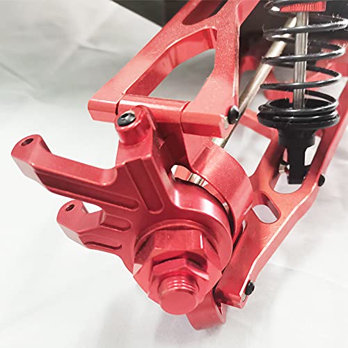 2pcs Alloy Steering Hub Carrier Blocks 7737 for RC Hobby Car 1/5 1/6 X-MAXX (Red)