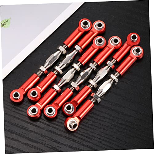 BESTonZON 6pcs Adjustable Turnbuckle Rod Linkage for Rc Redcat Hsp Racing Hpi Truck Buggy Red Steering Upgrade Parts Easy Install