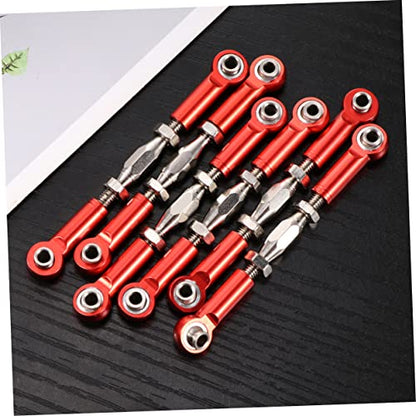 BESTonZON 6pcs Adjustable Turnbuckle Rod Linkage for Rc Redcat Hsp Racing Hpi Truck Buggy Red Steering Upgrade Parts Easy Install