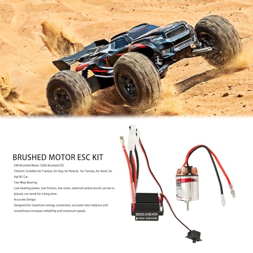 RC Brushed Motor ESC Combo, 7.4V 540 Motor 320A ESC Set for RC Car (40T) - size: 40T