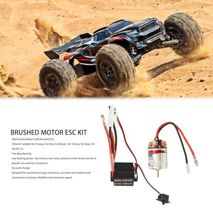 RC Brushed Motor ESC Combo, 7.4V 540 Motor 320A ESC Set for RC Car (40T) - size: 40T