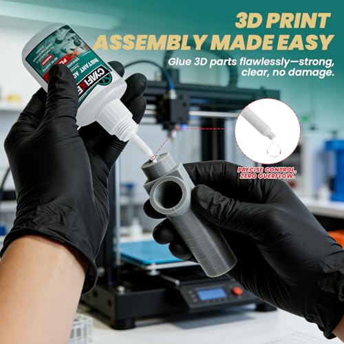 Super Glue for Plastic, Professional Grade Cyanoacrylate (CA) Instant Adhesive, 2 oz. (56.8 Grams) - Glue for PVC, ABS, Polycarbonate and Other Plastic Materials - size: 2 oz, style: Plastic