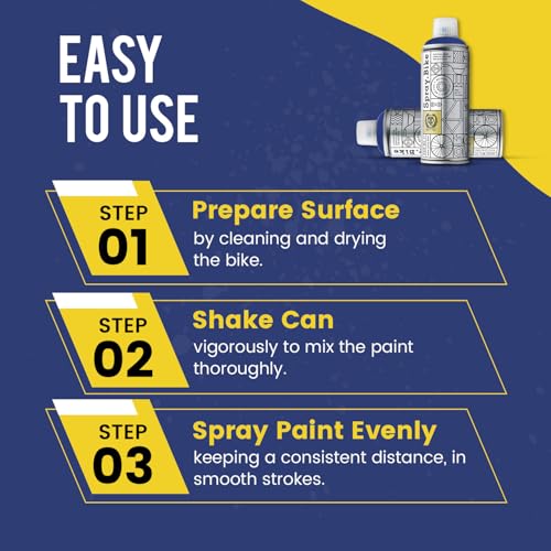 Spray.Bike Spray Paint - Bayswater (Royal Blue) | Designed Mainly for Bicycles | Multi-Use Acrylic Spray Paint for Metal, Plastic | High Coverage Bike Paint, 400ml - color: Bayswater