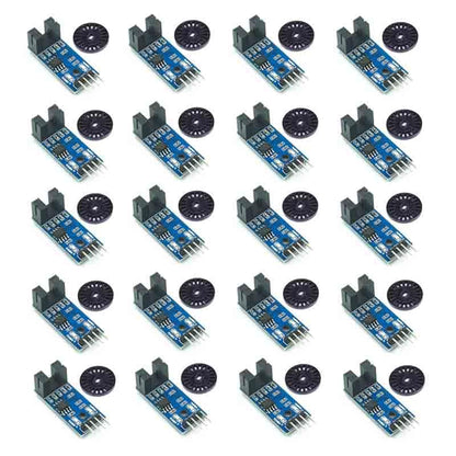 20sets LM393 Speed Measuring Module Sensor Slot Type IR Optocoupler DIY Kit with Encoders
