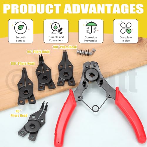 312Pcs 21 Sizes C-clip External Retaining Rings Snap Rings Assortment Set(M4-M28) with 10 Sizes E-Clip Retaining Rings Assortment Set(1.5mm-10mm), 4 in 1 Snap Ring Pliers and Tweezer