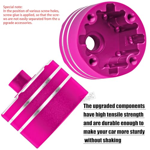 RC Upgrades Part for 1/8 Kraton/Outcast/Talion 6S BLX EXB,Notorious 6S BLX,1/7 Mojave 6S BLX EXB,BigRock/Fireteam 6S BLX,Aluminum Diff Case Differential Carrier,Replace #ARA310983 Pink - color: Pink(for 1/7 1/8)