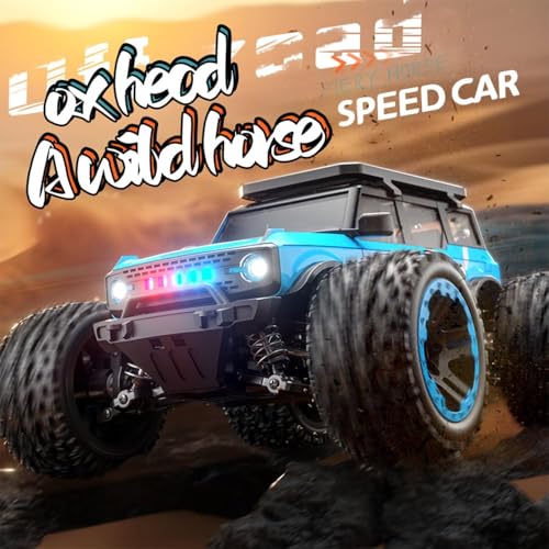 35mph RC Cars for Adults with Carry Bag, 1/20 4WD Off Road Race Buggy, Brushless Motor, High Speed Offroad Drift Racing Car Remote Control Truck, 3 Batteries (Blue) - color: 37mph, 1/20, Sg201max