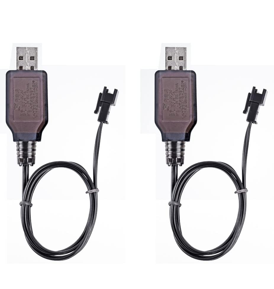 SM-2P Positive USB Charging Cable for RC Car 4.8 V 250mA Ni-MH Ni-CD Battery 2pcs