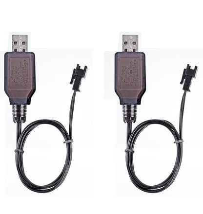 SM-2P Positive USB Charging Cable for RC Car 4.8 V 250mA Ni-MH Ni-CD Battery 2pcs