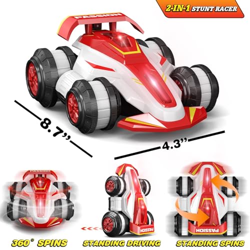 High Speed Drift Remote Control Stunt Deformation Car - color: Flaming Red
