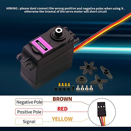 MG996R Digital Servo Motor 4Pack 55g Metal Gear | Metal gear, 55g torque, digital precision, fits Arduino/Futaba JR, ideal for RC car/boat/robot. - style: 4PCS MG996R