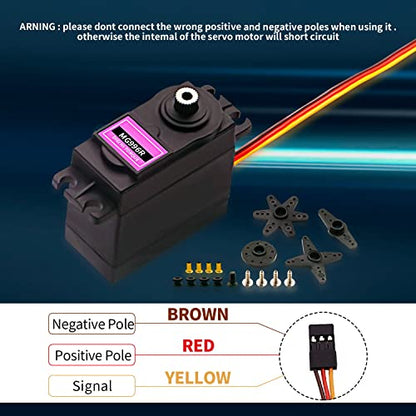 MG996R Digital Servo Motor 4Pack 55g Metal Gear | Metal gear, 55g torque, digital precision, fits Arduino/Futaba JR, ideal for RC car/boat/robot. - style: 4PCS MG996R