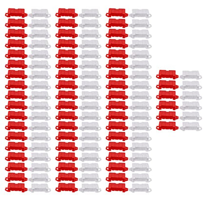 VBESTLIFE RC Drift Race Road Barriers, Durable Plastic DIY Racing Track Barriers for 1/10 1/14 1/18 Scale RC Cars 120PCS Red and White