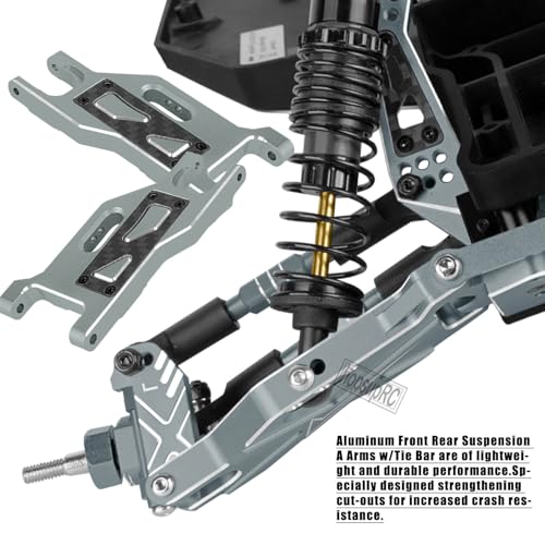 Aluminum for Upgrades Parts 1/10 Slash 2WD VXL/Slash 2WD,Front&Rear Suspension A Arms w/Tie Bar (Only for Slash) Hops Up,Titanium - color: Titanium(for 1/10)