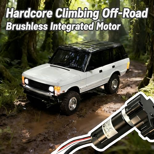 LD18401Pro 1:18 4WD RC Crawler, Sensorless Brushless Motor RC Off-Road Truck with Metal Axles & Hydraulic Shocks, 2.4G Full-Proportional Control RC Car for Hobbyists
