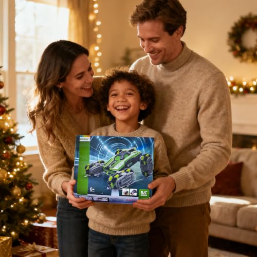 8WD Remote Control Car Toys for Kids, Gesture Sensing RC Stunt Truck | Birthday Gifts, Great for Boys Age 6-12, Cool Toys with Lights Music Spray, Transformable & Durable - color: Green