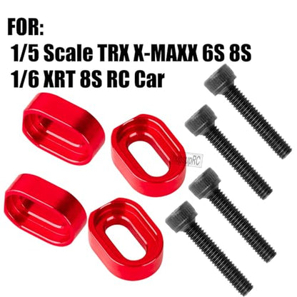 RC 7075 Aluminum Motor Mount Washers Shims Upgrades Part for 1/5 Scale TRX X-MAXX 6S 8S XRT 8S RC Car.Shims with Screws Hops Up,Red - color: Red(for 1/5)