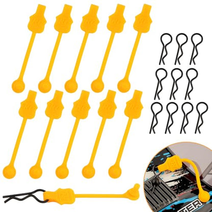 1.0mm RC Cars Body Clips with Pull Tabs for Universal 1/14 1/16 1/18 SCX24 Remote Control Car Compatible with Redcat HPI Himoto HSP Exceed Truck Buggy(10 Pieces,Orange) - color: Orange
