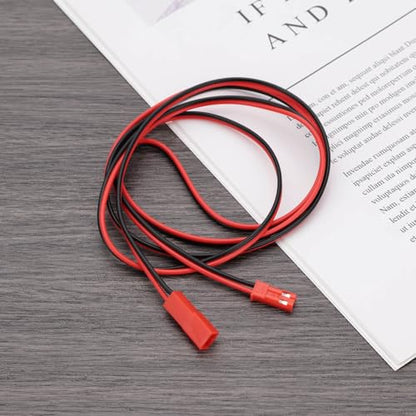 4Pcs JST Plug Connector Cable 2Pin Male to Female Extension Cable Compatible with RC Model Car Retrofitting Radio Control 22AWG 100cm