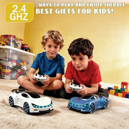 Remote Control Car, Gesture Sensing RC Stunt Car | Drift RC Cars with Light Spray & Sound, 2.4GHz Hobby RC Cars Toy for Kids, Dual Control,Birthday Gifts for Boys Girls