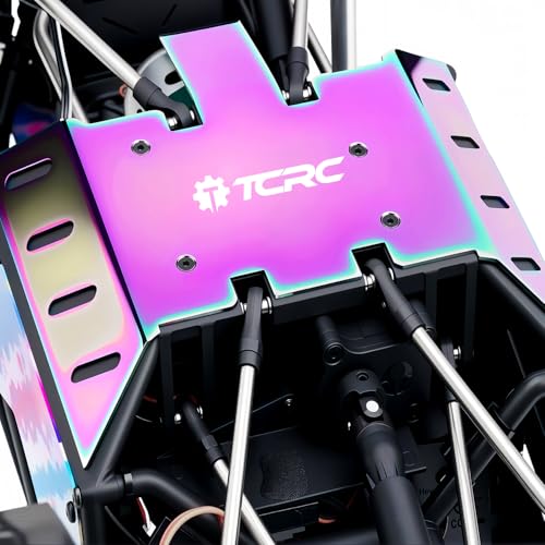 Colorful Stainless Steel Chassis Skid Plate Armor Guard Plate Protection for Axial 1/8 AXP8 Gilamon Trail Buggy Upgrade