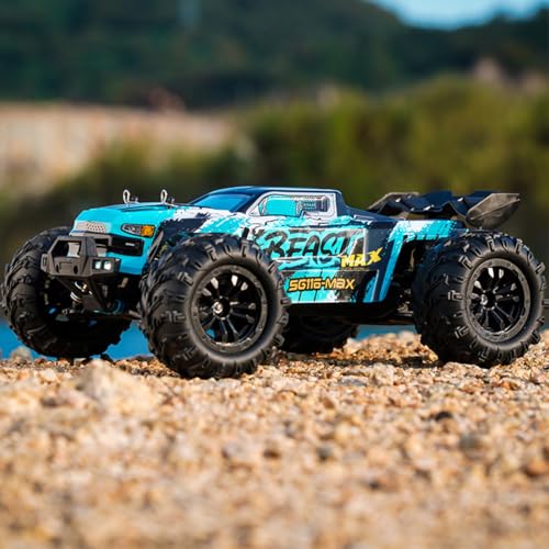 SG116MAX 1/16 RC Off-Road Car, 2.4G Brushless 4WD High-Speed 80KM/H Mini Remote Control Climbing Car, Amphibious Electric RC Crawler Buggy Gift for Adults -RTR - style: SG116MAX 1/16, Brushless Version
