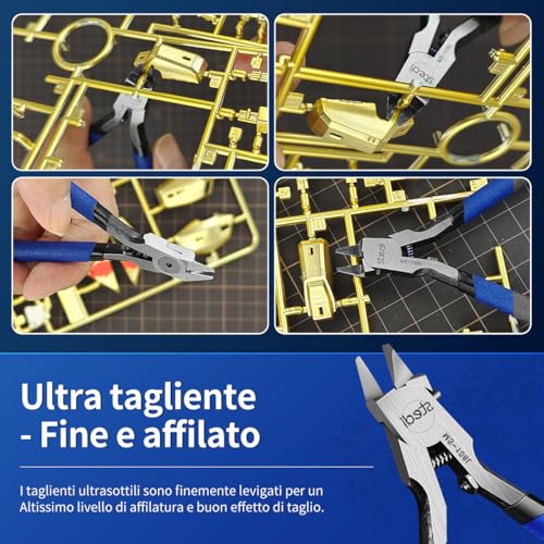 stedi Ultimate Model Nippers,[Left Hand Version] Sprue Cutter Ultra-thin | Single-edged Hobby Nipper for Gundam Repairing Plastic Model and Miniature Model, 5-inch - style: Ultimate Single-edged