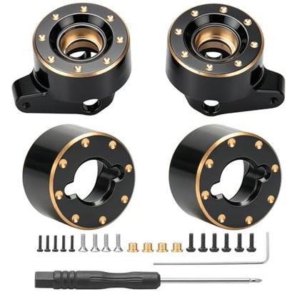 daitoku Brass Steering Knuckles Rear Hub Weights RC Axle Counterweight Upgrade Parts for 1/30 Axial SCX30 Jeep RC Crawler Car